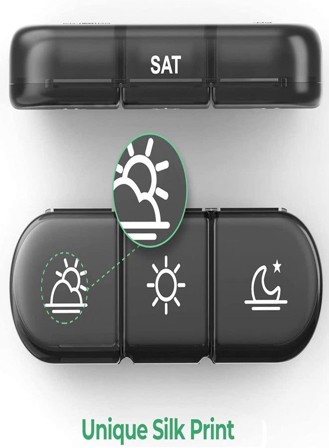 Evona Weekly Pill Box 7 Day 21 Compartment Tablet Organiser Medicine Storage Dispenser l Travel Pill Organizer l Portable Pill Box for Vitamin, Medicine, Pills l Daily Pill Case l Weekly Pill Organizer 7 Days, Morning, Noon, Evening - Image 3
